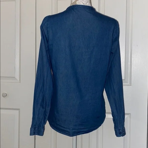 The Limited Blue Denim Button Up Shirt - Picture 4 of 5